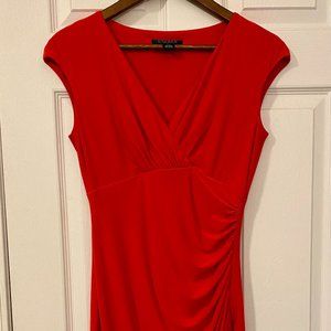 Lauren Ralph Lauren Red Cocktail Dress Cap Sleeve Size 2